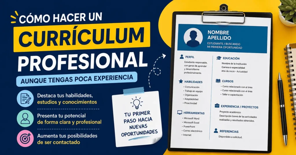 Cómo hacer un currículum profesional aunque tengas poca experiencia