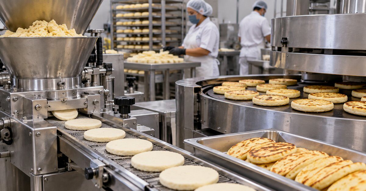 maquinas hacer arepas colombia - fotografía editorial